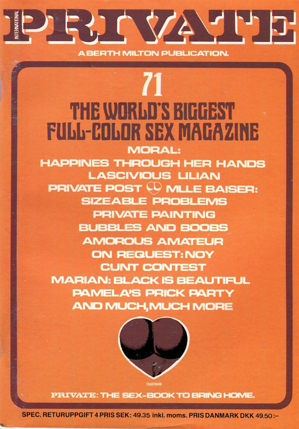 Private Magazine # 71 (1984) front cover