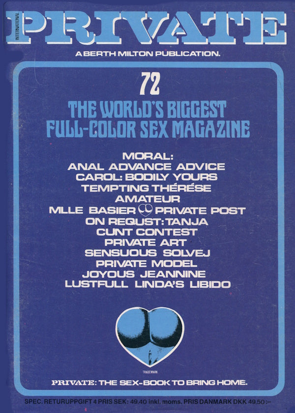 Private Magazine # 72 (1985) framsida