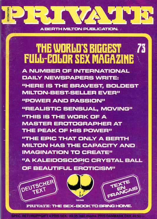 Private Magazine # 73 (1985) front cover