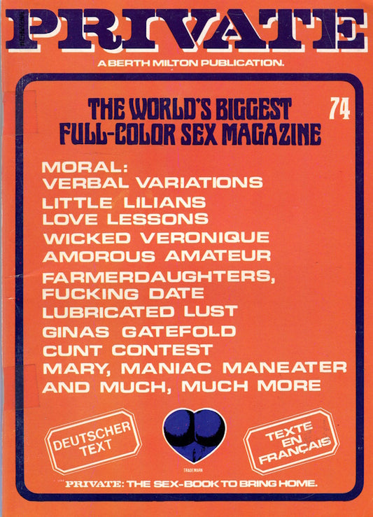 Private Magazine # 74 (1985) front cover