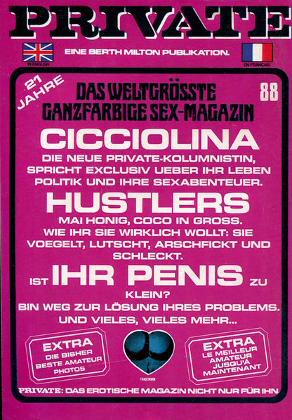 Private Magazine # 88 (1987) german cover