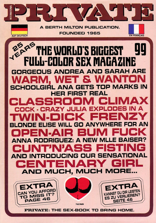 Private Magazine # 99 (1990) front cover