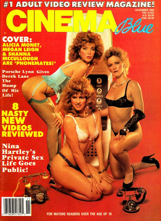 Cinema Blue November 1988 front cover