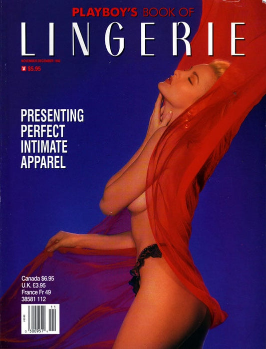 Playboy Magazine - Playboy's Book of Lingerie # 28 - November/December 1992 front cover