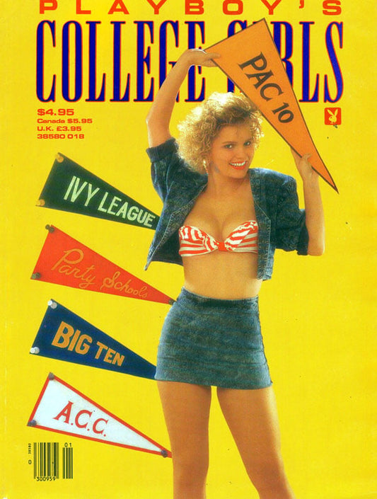 Playboy Magazine - Playboy's College Girls January 1988 front cover