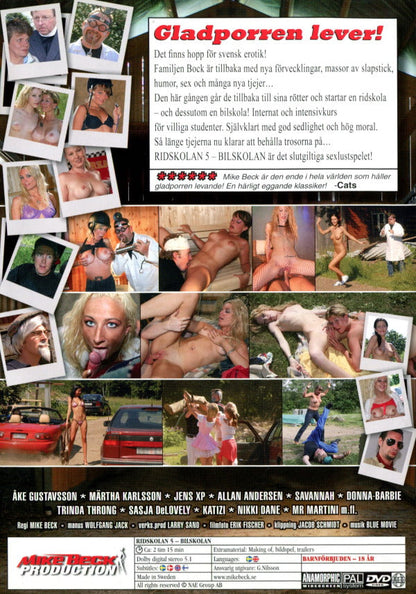 DVD - Ridskolan 5: Bilskolan (Mike Beck) back cover