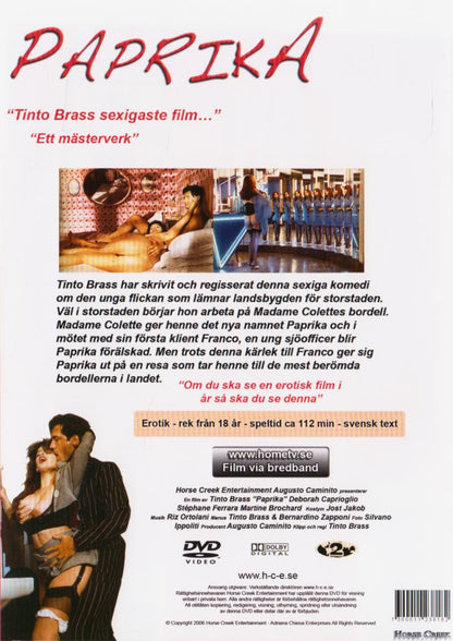 DVD - Paprika (Tinto Brass) back cover